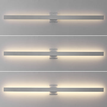 Vara 49.5" Modern Minimalist Indoor/Outdoor Metal 350-Degree Rotate Dimmable Integrated Linear LED Wall Sconce - JONATHAN Y